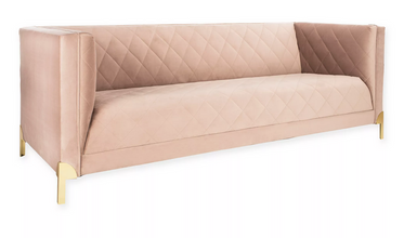 Safavieh Luanna Diamond Trellis Sofa in Dusty Rose