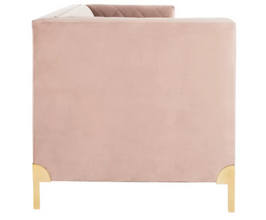 Safavieh Luanna Diamond Trellis Sofa in Dusty Rose