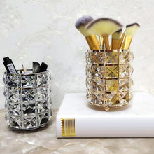 Luxury Faux Crystal Inlaid Cylinder Holder