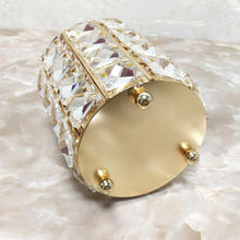 Luxury Faux Crystal Inlaid Cylinder Holder