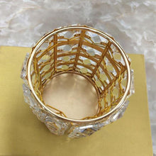 Luxury Faux Crystal Inlaid Cylinder Holder