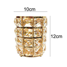 Luxury Faux Crystal Inlaid Cylinder Holder