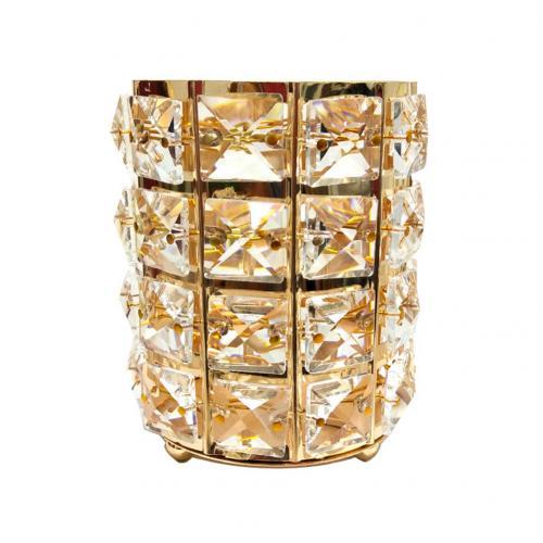 Luxury Faux Crystal Inlaid Cylinder Holder