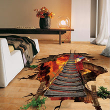 3D Flaming Floor Wall Sticker