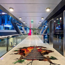 3D Flaming Floor Wall Sticker
