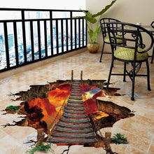 3D Flaming Floor Wall Sticker