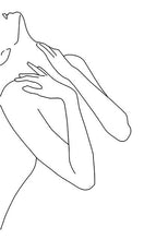 Abstract Lady Line Canvas Wall Art