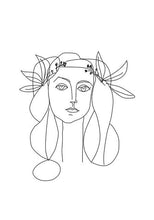 Abstract Lady Line Canvas Wall Art