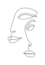 Abstract Lady Line Canvas Wall Art