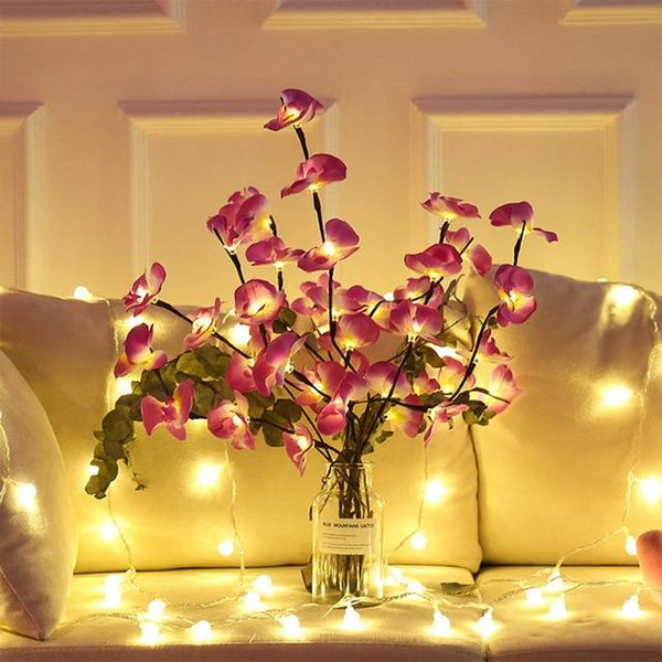 Led Simulation Orchid Branch Lights