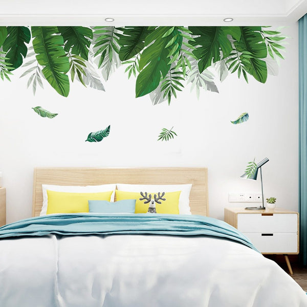 Big Leaves Green Plant Wall