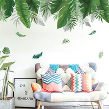 Big Leaves Green Plant Wall