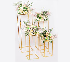 Iron geometric wedding place props