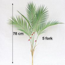 Green Artificial Palm Leaf Plastic Plants