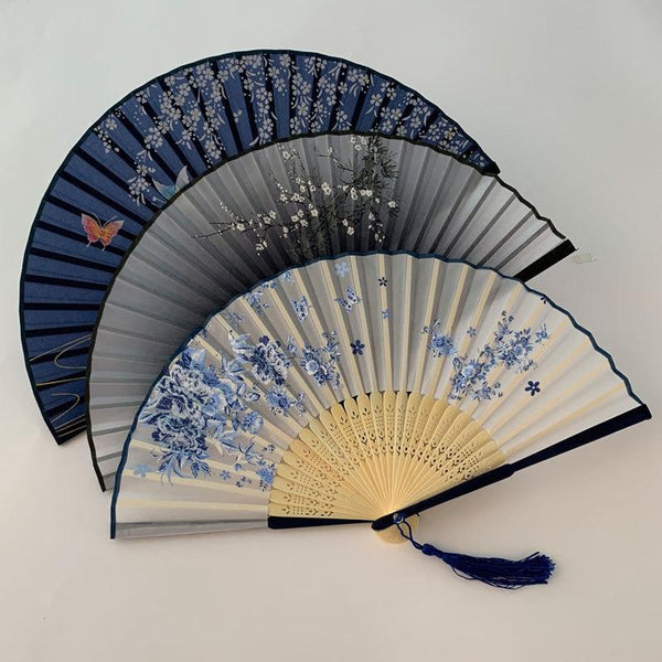 Vintage Style Silk Folding Fan