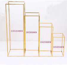 Iron geometric wedding place props