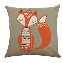 Fox Print Sofa Pillow Case