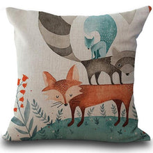 Fox Print Sofa Pillow Case
