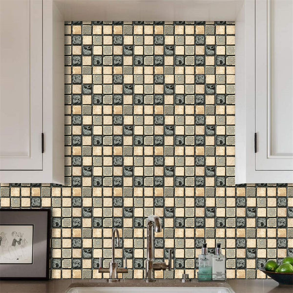 DIY Mosaic Tile Self-Adhesive Wall