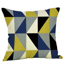 Geometric Printed Cotton Linen Pillow