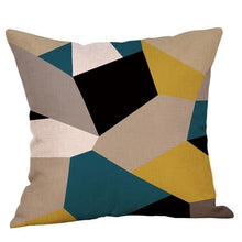 Geometric Printed Cotton Linen Pillow
