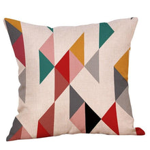 Geometric Printed Cotton Linen Pillow