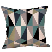 Geometric Printed Cotton Linen Pillow
