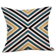 Geometric Printed Cotton Linen Pillow