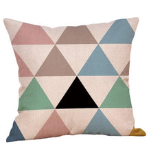 Geometric Printed Cotton Linen Pillow