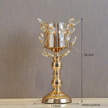 Golden Iron Candle Holder