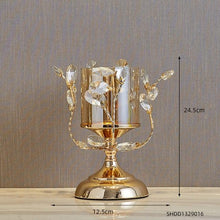 Golden Iron Candle Holder