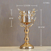 Metal Crystal Candle Lantern