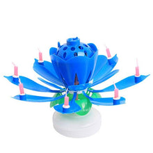 Lotus Flower Shape Rotating Musical Decoration