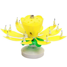Lotus Flower Shape Rotating Musical Decoration