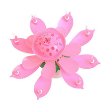 Lotus Flower Shape Rotating Musical Decoration