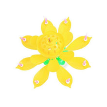 Lotus Flower Shape Rotating Musical Decoration