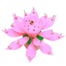 Lotus Flower Shape Rotating Musical Decoration