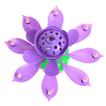 Lotus Flower Shape Rotating Musical Decoration
