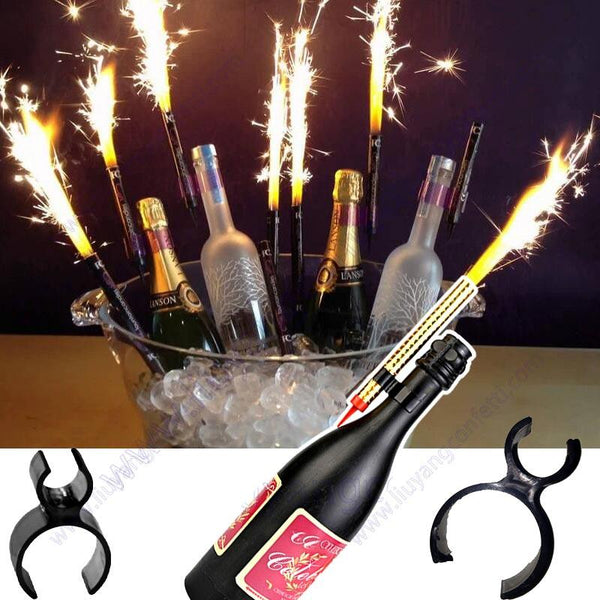 Single Champagne Bottle Birthday Candle Sparkler