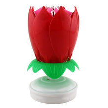 Rotating Lotus Cake Candle