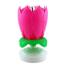 Rotating Lotus Cake Candle