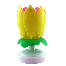 Rotating Lotus Cake Candle