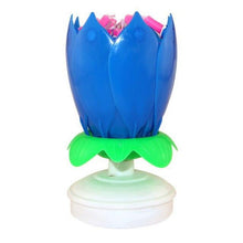 Lotus Flower Shape Rotating Musical Decoration