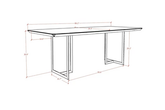 Manhattan Comfort© Celine Dining Table in Black