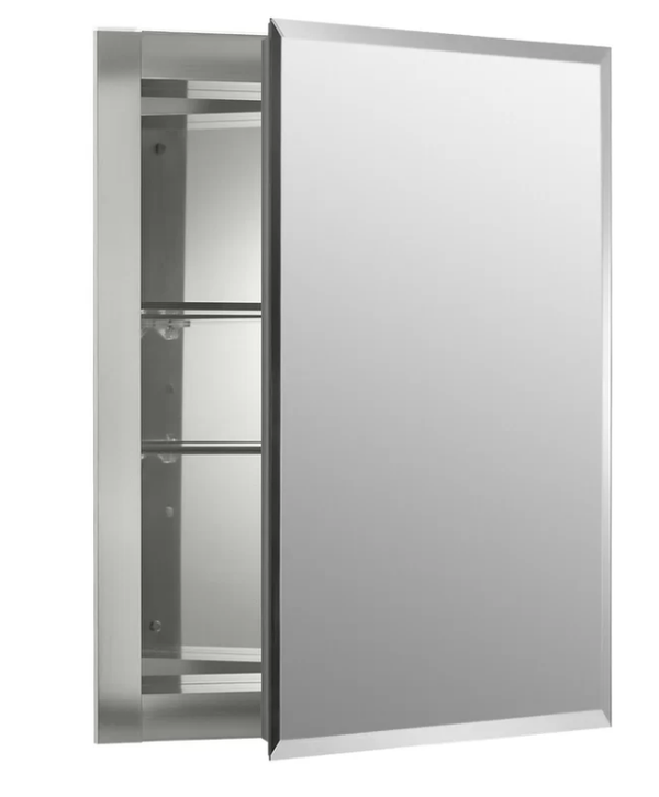 Kohler 16" x 20" Recessed Frameless Medicine Cabinet with 2 Adjustable Shelves