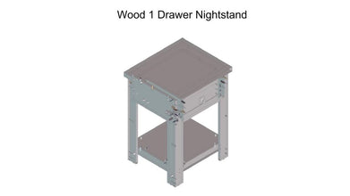 Addison Farmhouse 1 Drawer Nightstand, Set of 2, Driftwood Gray